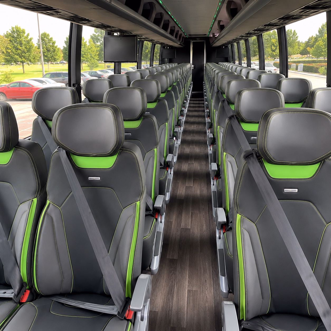 fontana spacious charter bus rentals for fontana wedding groups