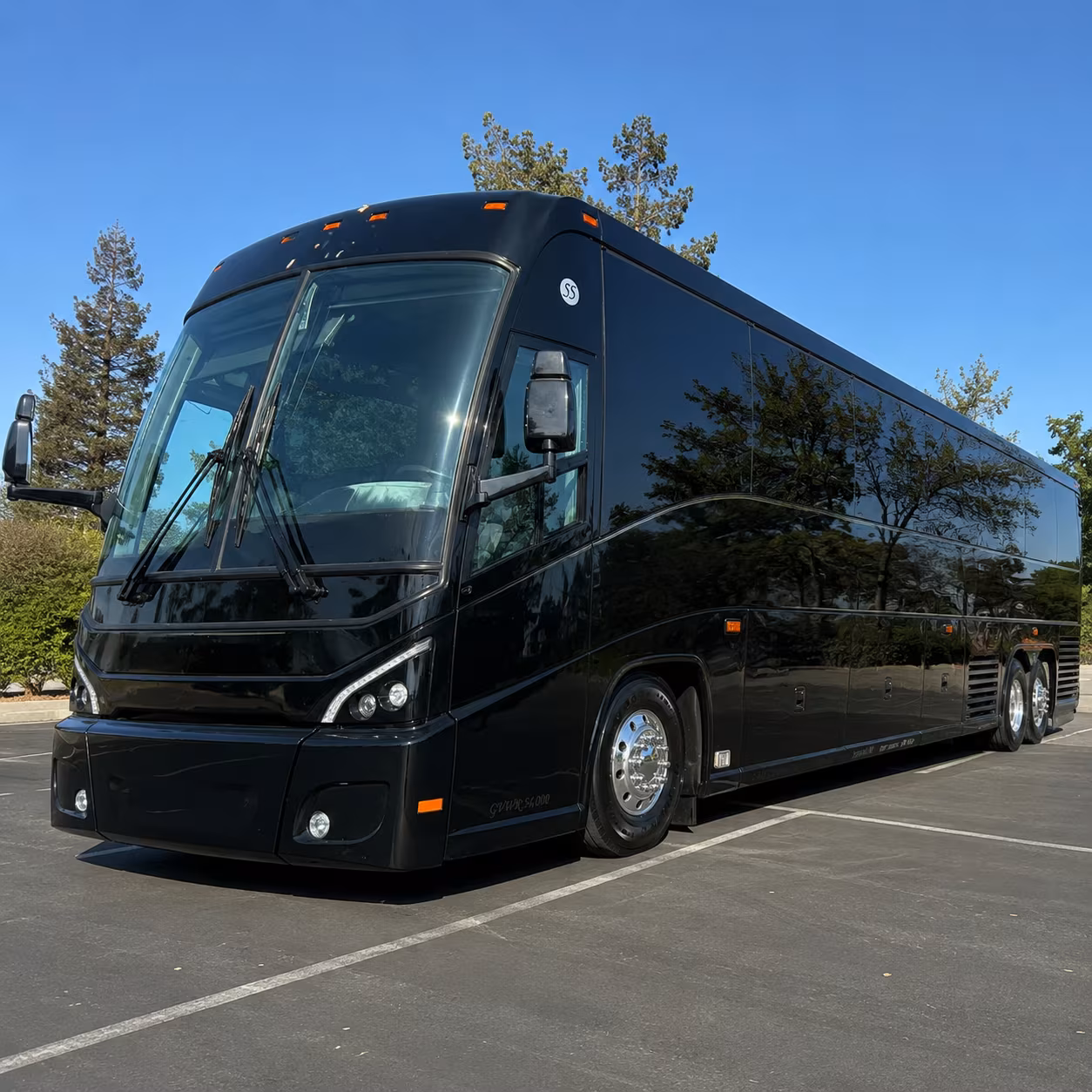 forget coordinating a caravan of cars to the terminal one bus does it better