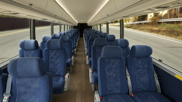 Interior of Charter Bus Company Chino Hills's 20 Passenger Mini bus in Chino Hills