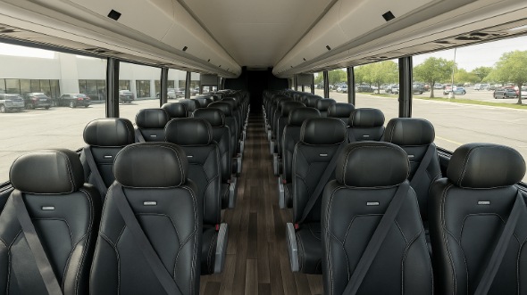 Interior of Charter Bus Company Chino Hills's 25 Passenger Mini bus in Chino Hills