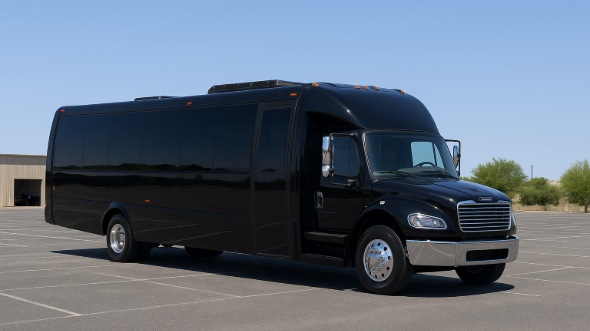 Exterior of Charter Bus Company Chino Hills's 28 Passenger Mini bus in Chino Hills