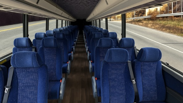 Interior of Charter Bus Company Chino Hills's 28 Passenger Mini bus in Chino Hills
