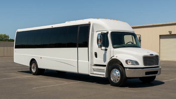 Exterior of Charter Bus Company Chino Hills's 35 Passenger Minibus in Chino Hills