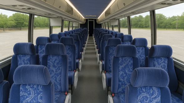 eastvale 55 passenger charter bus inside