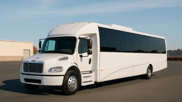 Exterior of Charter Bus Company Eastvale's Party Bus in Eastvale