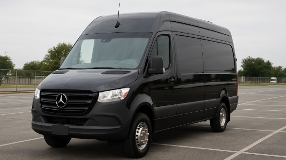 Exterior of Charter Bus Company Chino Hills's Sprinter Van Rental With Driver in Chino Hills